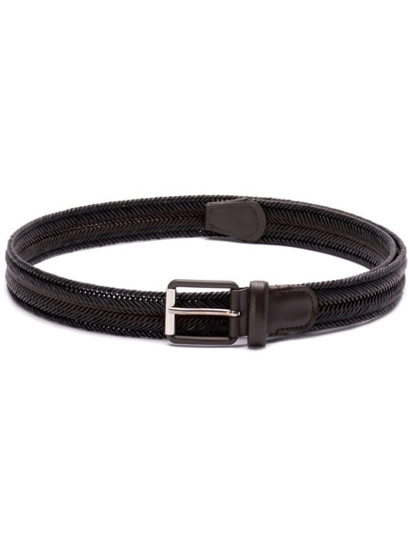 buckled leather belt 