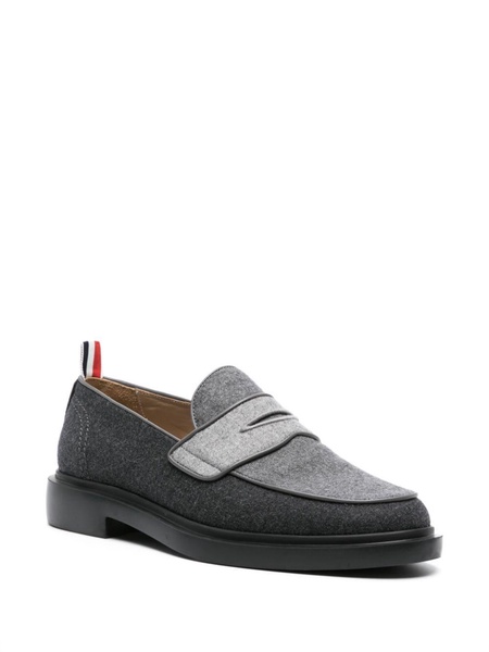 colour-block wool loafers