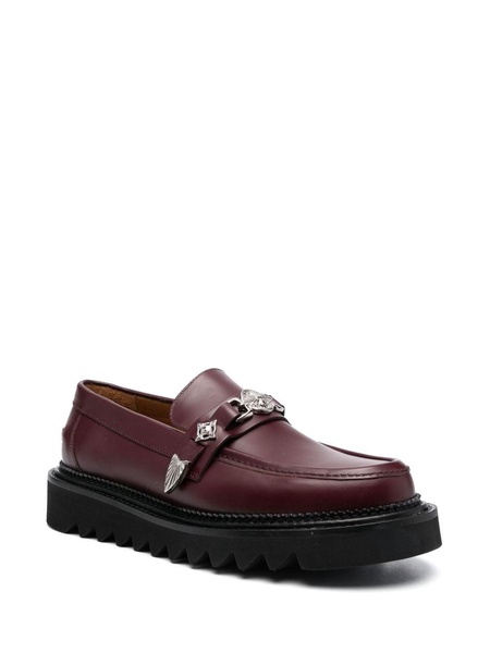 chunky leather loafers