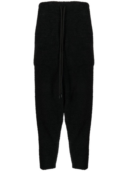 logo-print fleece-texture track pants 