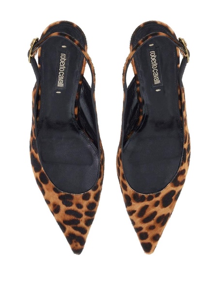 leopard-print slingback pumps