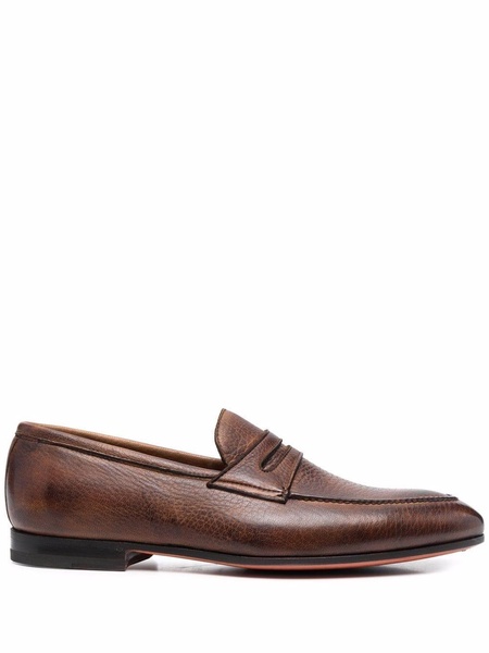 principe leather slip-on loafers