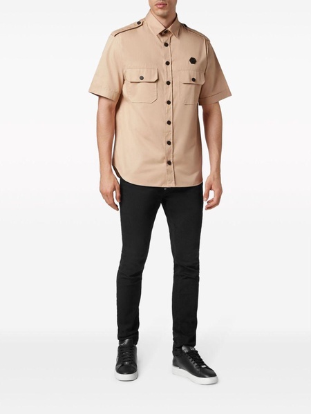 Plein Gothic cotton military shirt