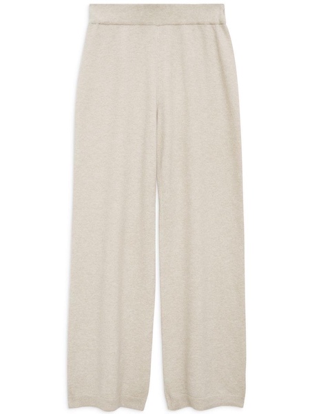 stretch-fit wide-leg trousers