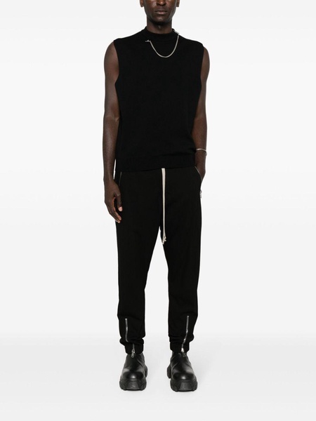 organic-cotton tapered trousers