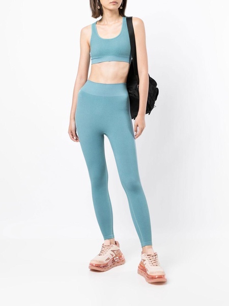 seamless striped performance leggings