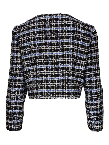 round-neck tweed cropped jacket