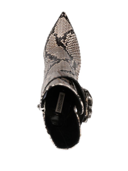 python-print ankle boots