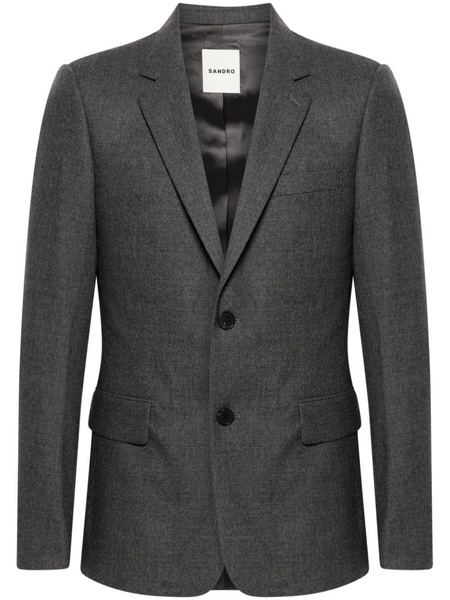 single-breasted wool blazer