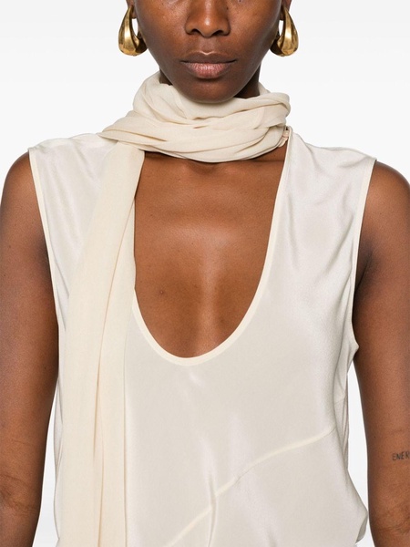 scarf sleeveless top