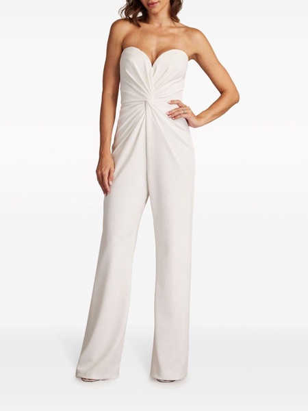 twist-front sweetheart neck jumpsuit