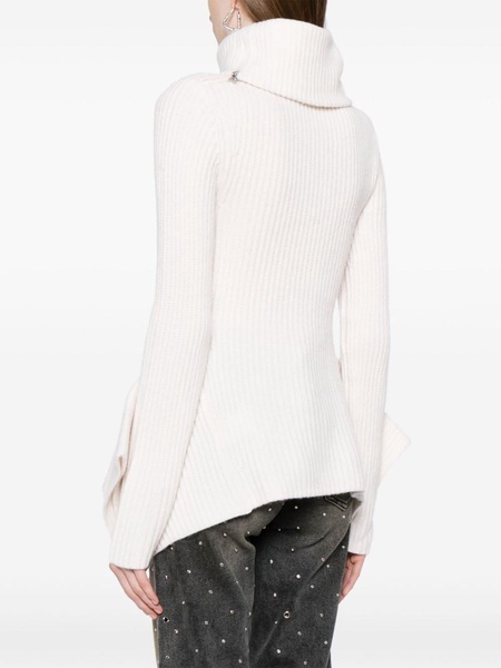 Keyara foldover-collar jumper 