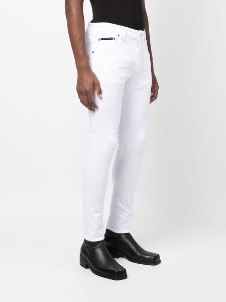 skinny-fit mid-rise jeans