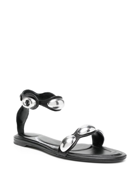 dome leather sandals