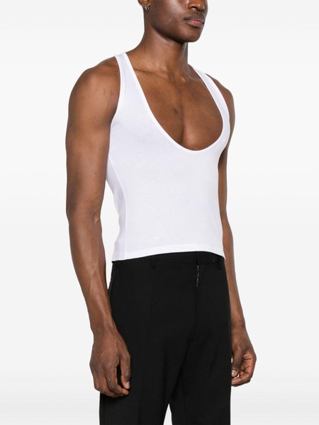 plunging U-neck tank top