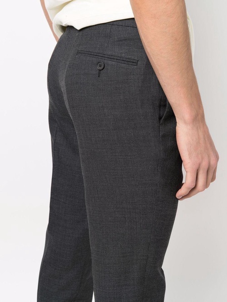 straight-leg tailored wool trousers