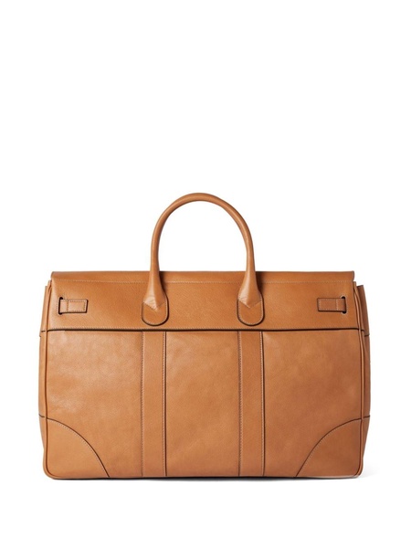 logo-stamp leather holdall