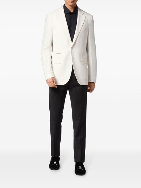 notched-lapel wool blazer 