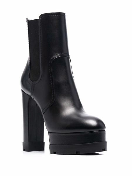 high block-heel leather boots