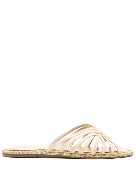 Embrace flat raffia sandals