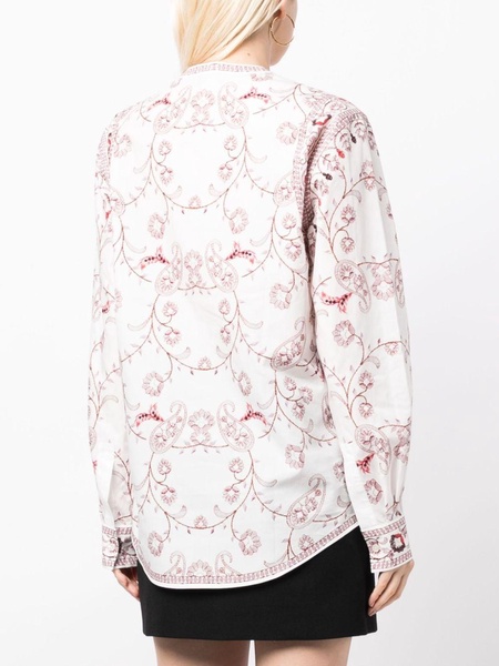 paisley-print cotton shirt