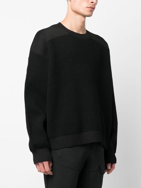 ribbed-knit panelled jumper