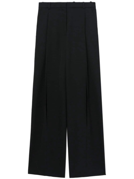 pleat-detail wide-leg trousers