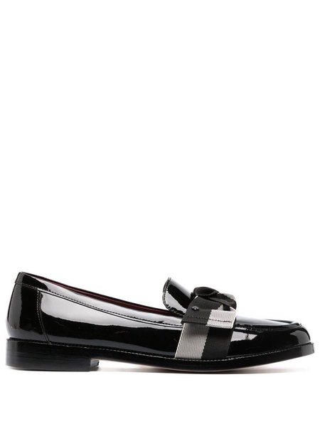 24mm bow-detail leather loafers