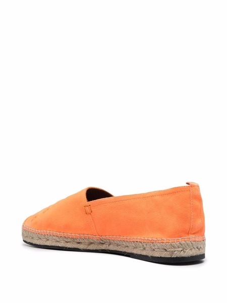 orange leather espadrilles