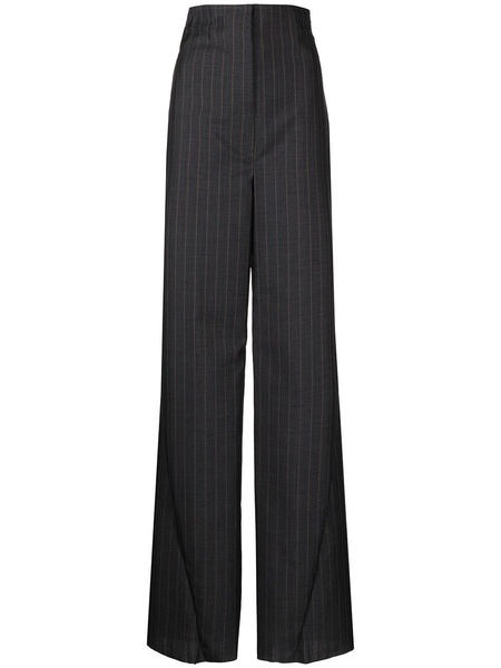 Steam striped wool trousers