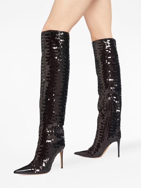 sequin-embellished 105mm boots