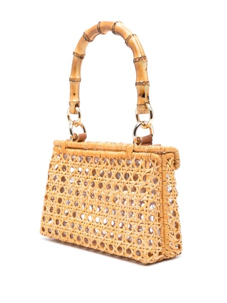 Abigail woven-wicker bag