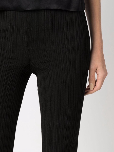 pleated slim-cut leggings