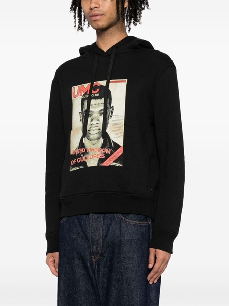 photograph-print jersey hoodie