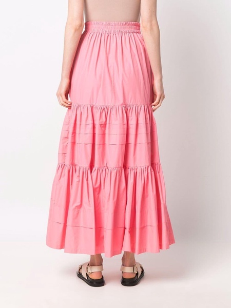 pouch-pocket tiered skirt