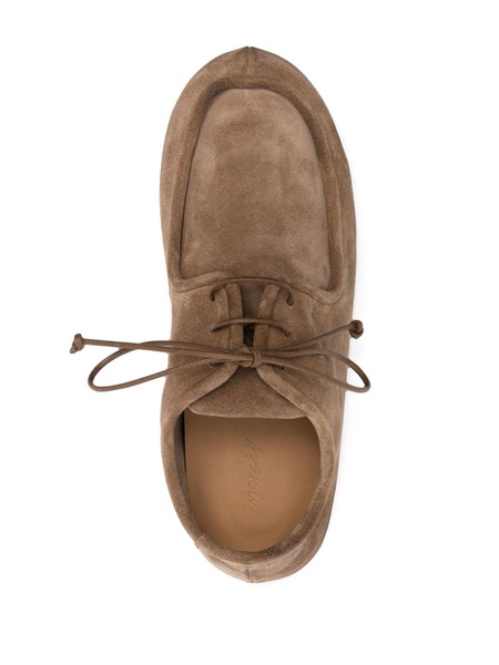 lace-up suede derby shoes