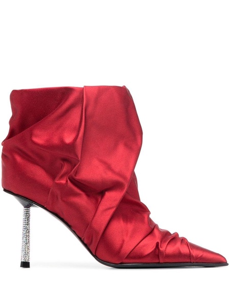 Bella 80mm ruched ankle boots