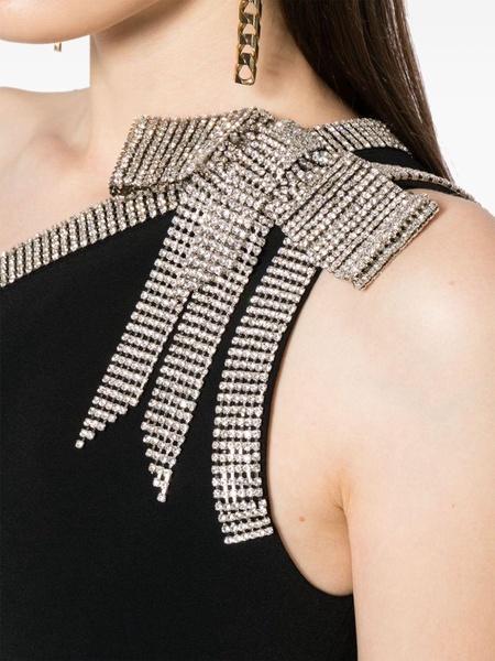 crystal-embellished one-shoulder minidress