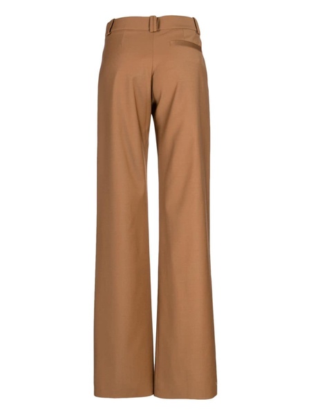 virgin wool straight-leg trousers