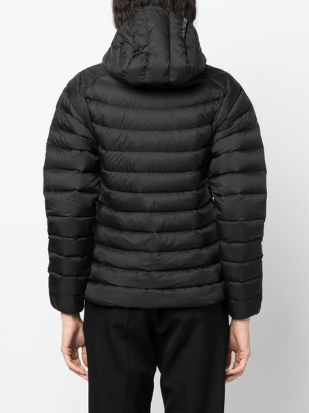 padded hooded down jacket