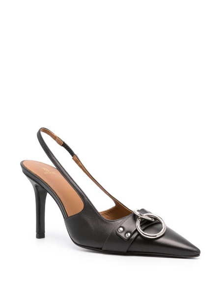 95mm slingback leather pumps