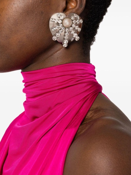 crystal-embellished earrings