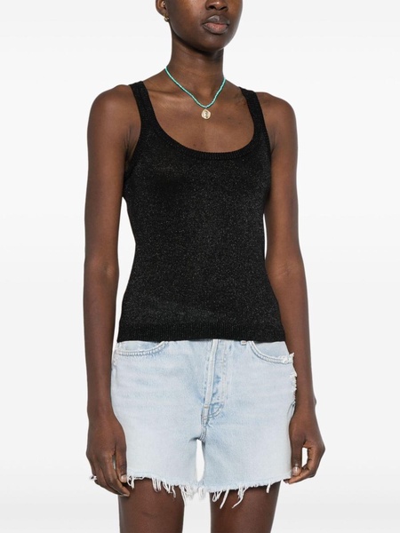 sleeveless lurex tank top