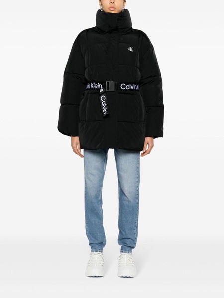 belted puffer jacket