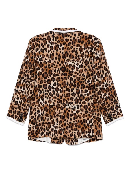 leopard-print blazer