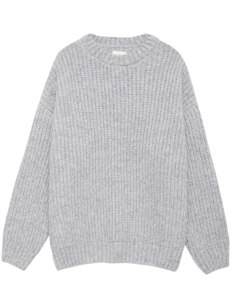 chunky-knit crew-neck jumper