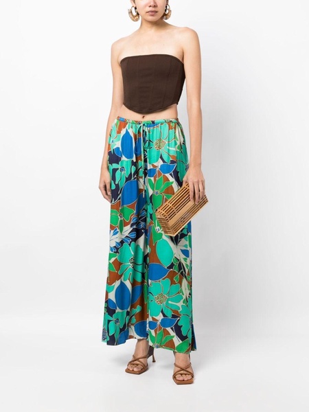 Alaia floral-print trousers