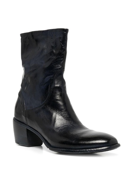 zip-fastening mid-calf boots