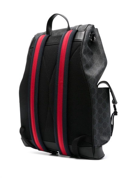 Black GG Supreme Canvas Backpack