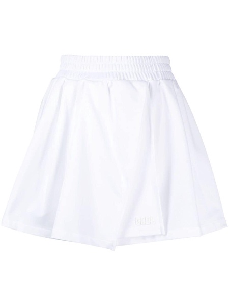 debossed logo mini skirt